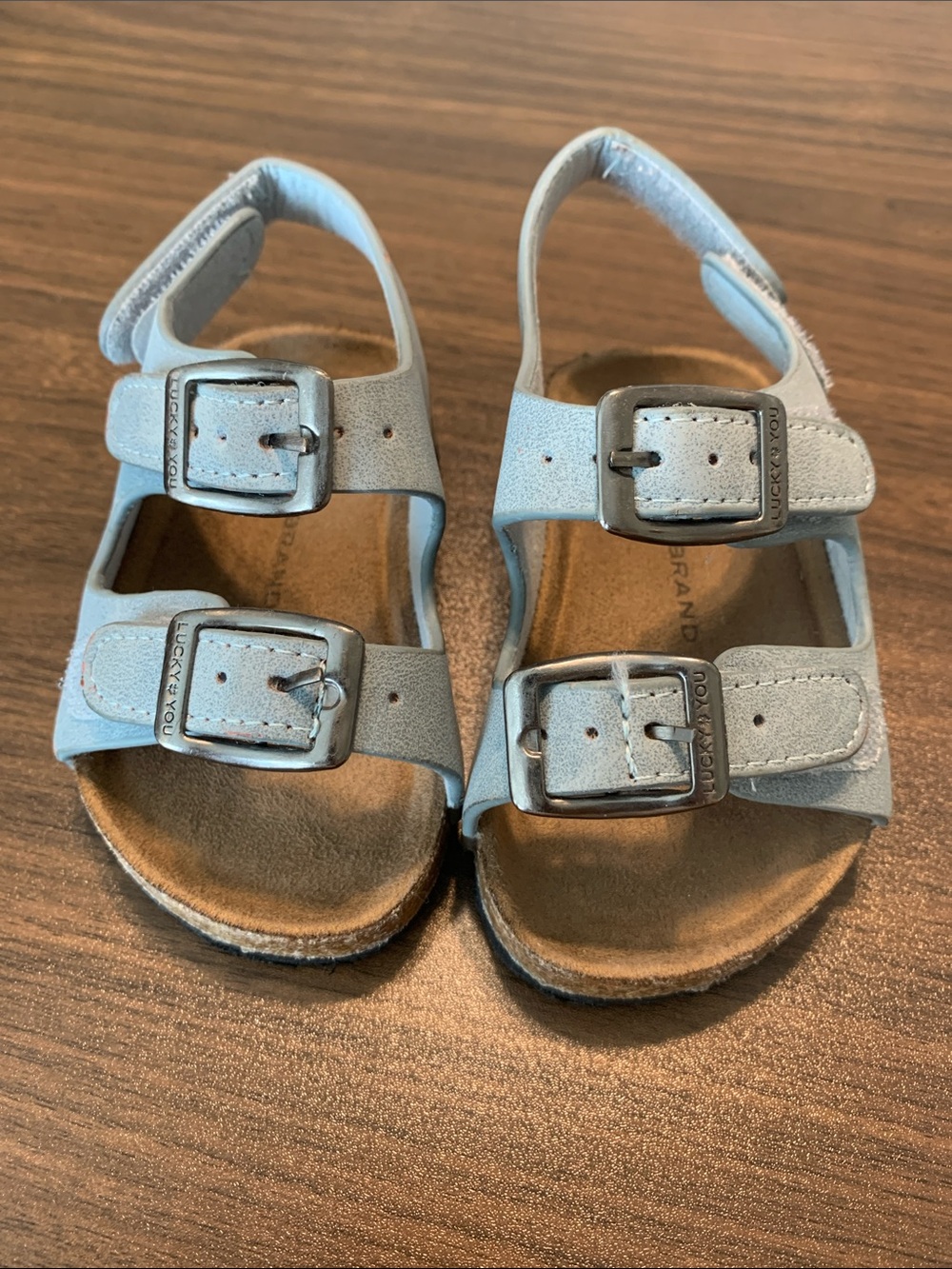 Like new Lucky Brand blue sandals for babies